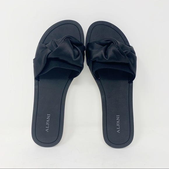 Alfani Noahh Women’s Bow Flat Slides Black Size7. - Picture 4 of 6
